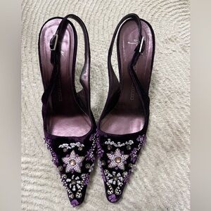 Giuseppe Zanotti Purple Embellished Heels